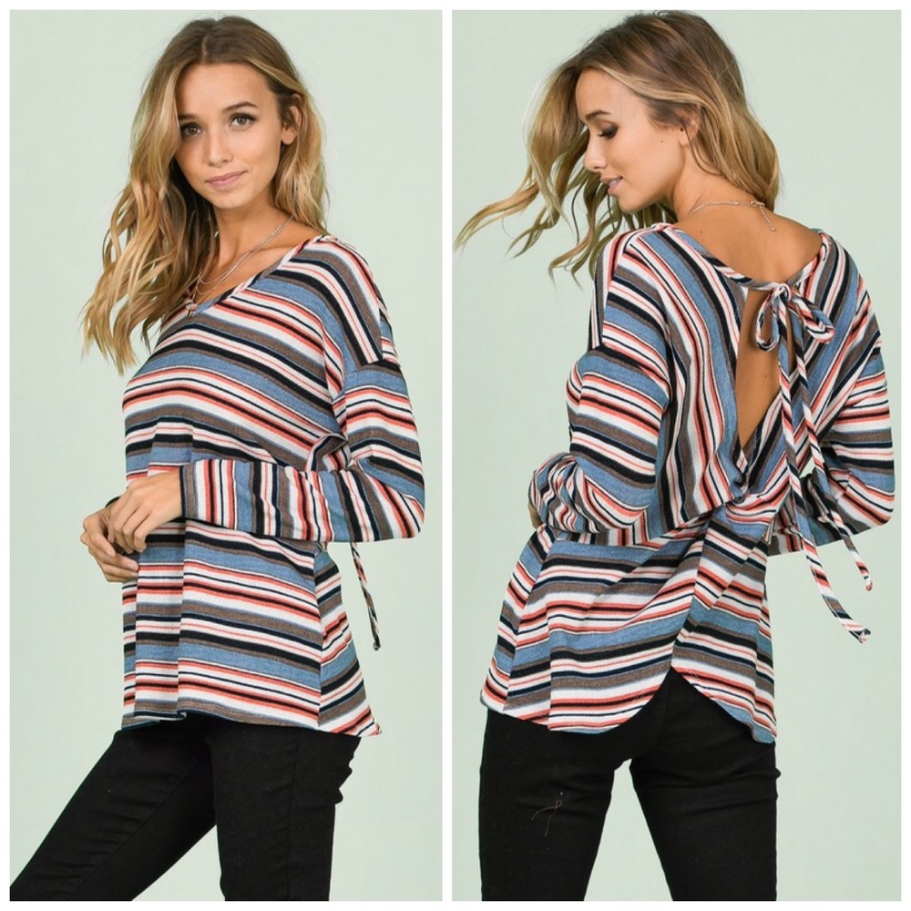 ❤️LAST 1! Striped Double Back Tue Tunuc! - Picture 2 of 6